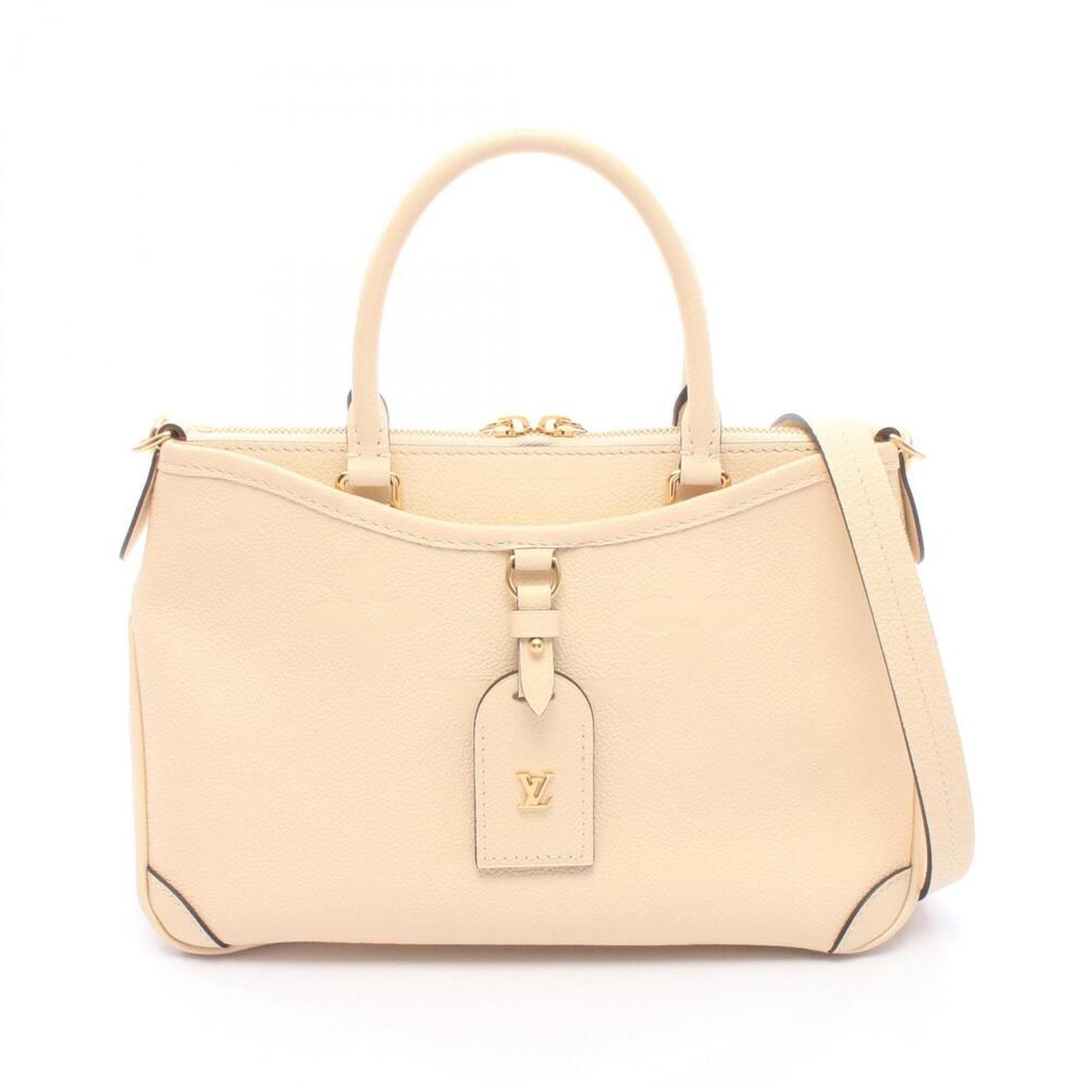 Louis Vuitton Trianon PM Monogram Empreinte Cream 2-Way Handbag, Leather, Emp...